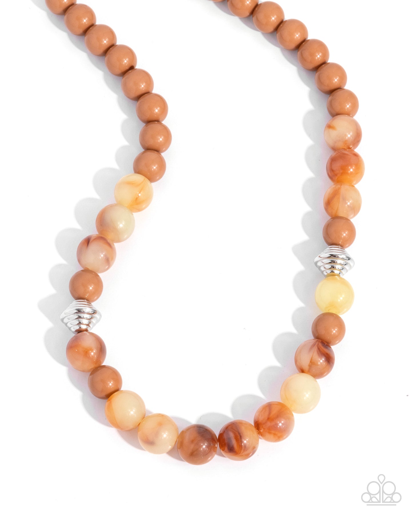 Paparazzi Accessories - Showroom Swirl - Orange Necklace