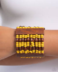 Paparazzi Accessories - Tropical Take Over - Yellow Bracelet