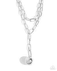 Paparazzi Accessories - Balancing Ball - Silver Necklace