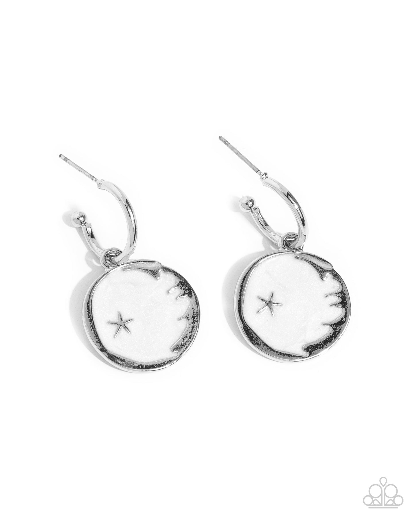 Paparazzi Accessories - South Star - White Earrings