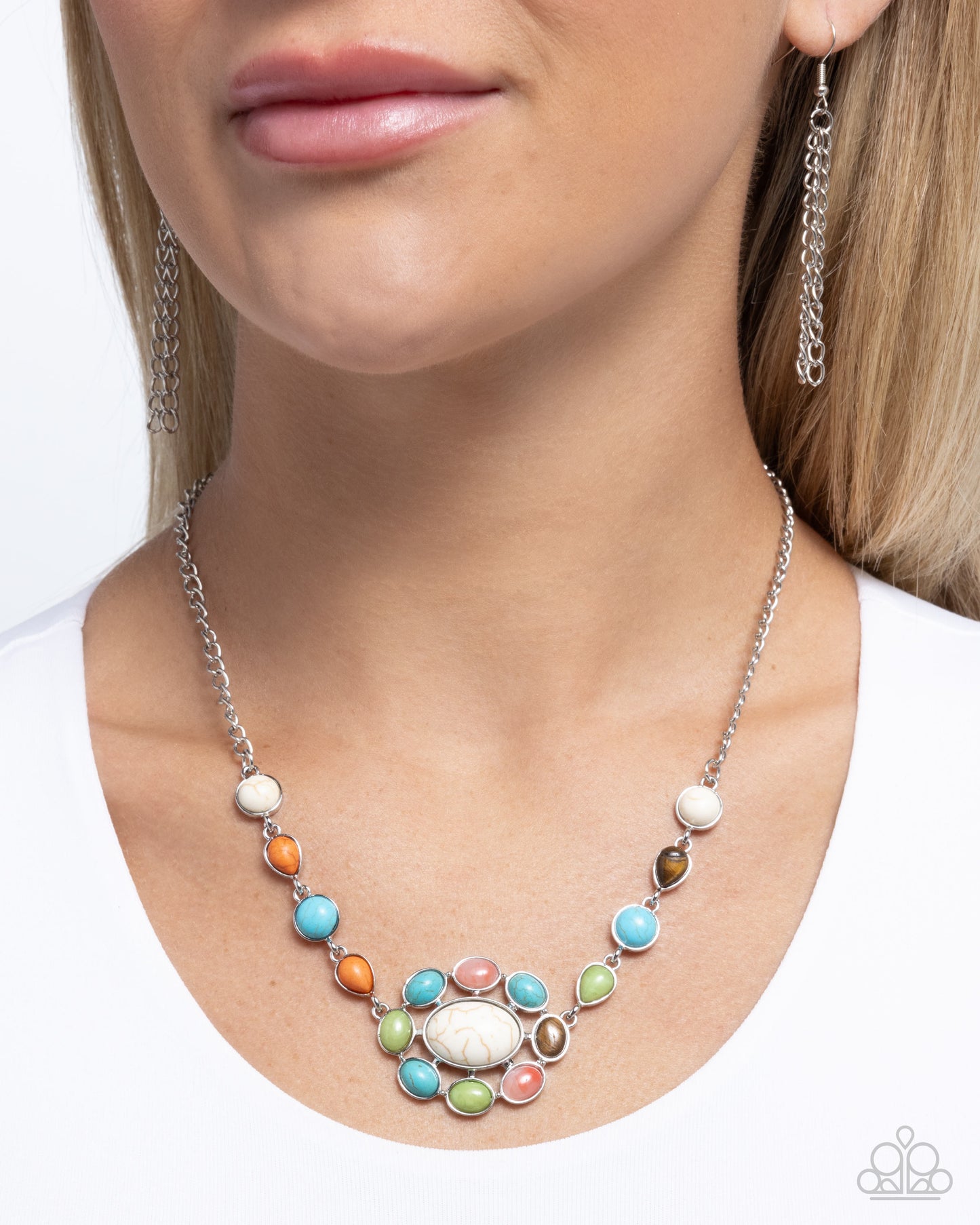 Paparazzi Accessories - Enigmatic Ease - Multi Colored Necklace