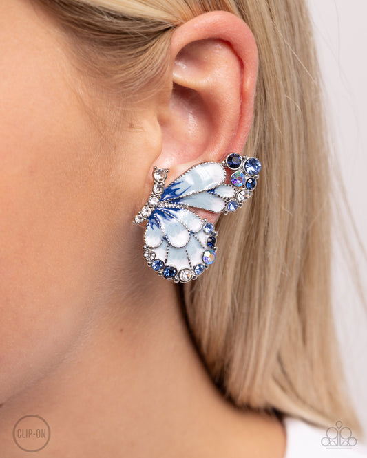 Paparazzi Accessories - Decadent Descent - Blue Earrings