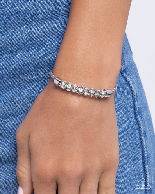 Paparazzi Accessories - Serious Sentiment - White Bracelet