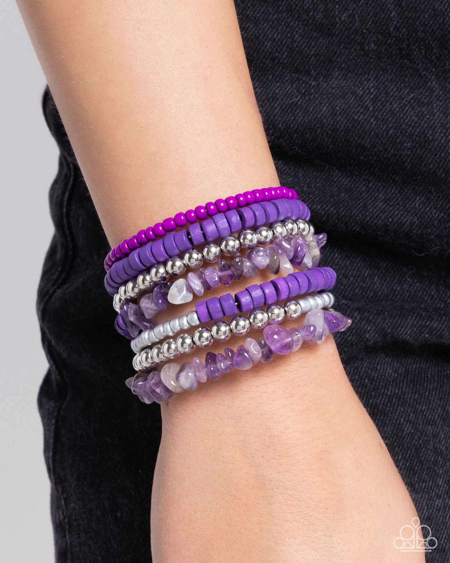 Paparazzi Accessories - Plentiful Pizzazz - Purple Bracelet