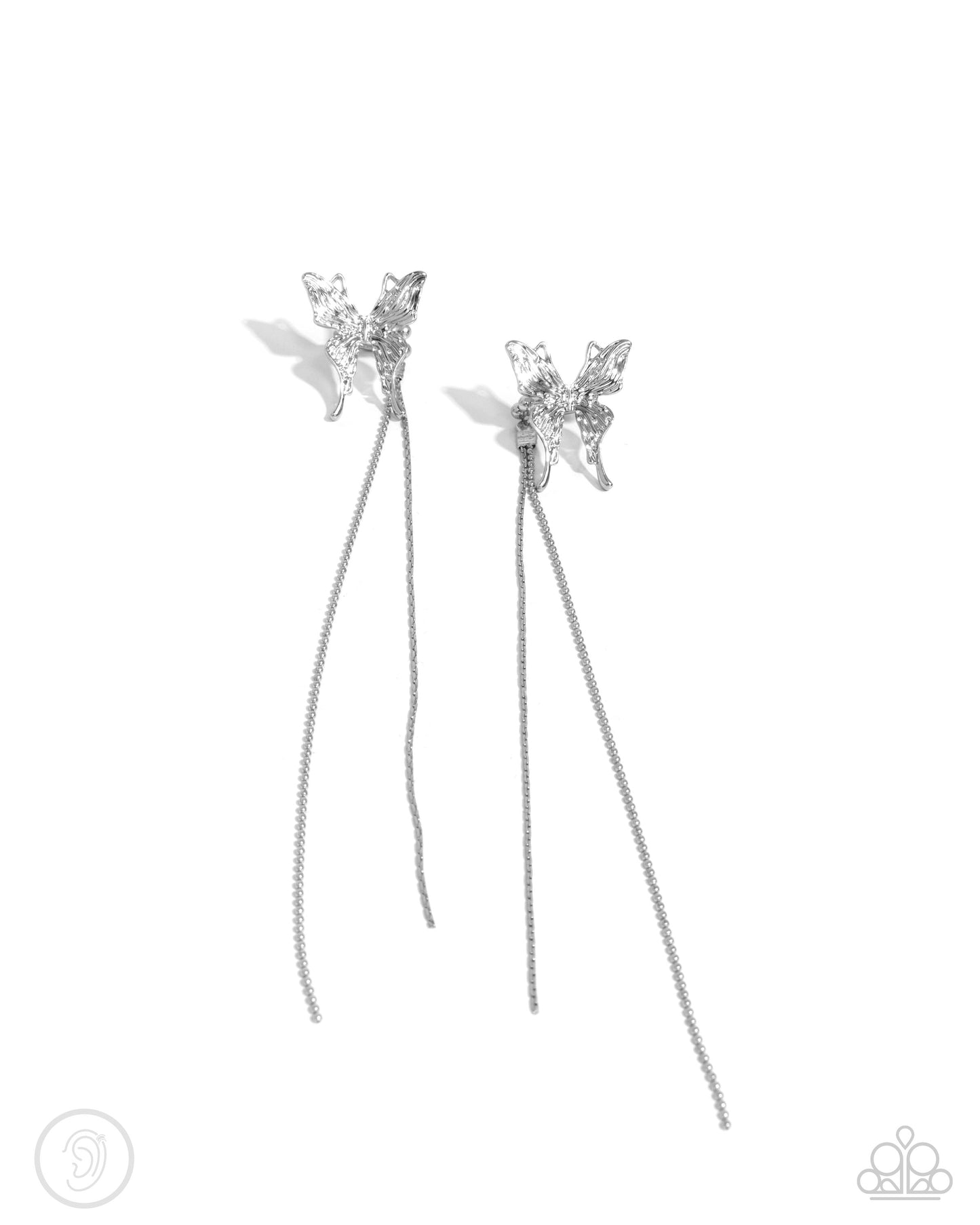 Paparazzi Accessories - Take Flight - Silver Earrings