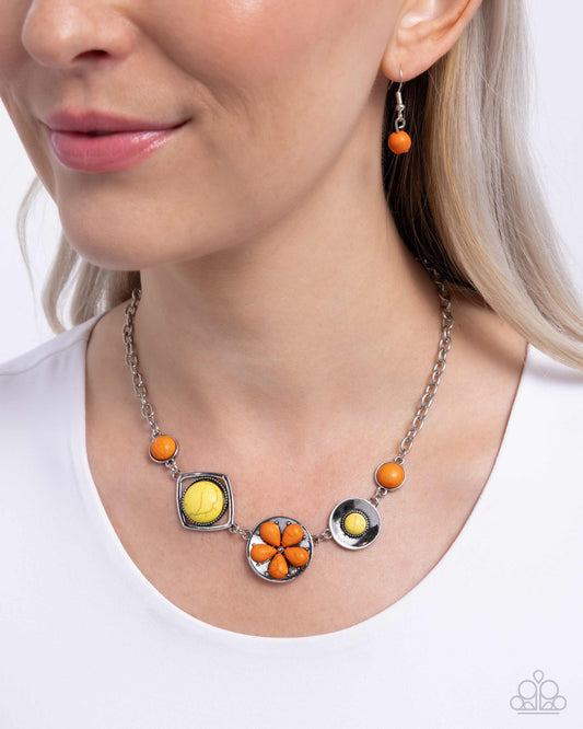 Paparazzi Accessories - Stony Someday - Orange Necklace