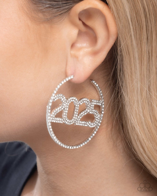 Paparazzi Accessories - This Is Gonna Be My Year - White Earrings