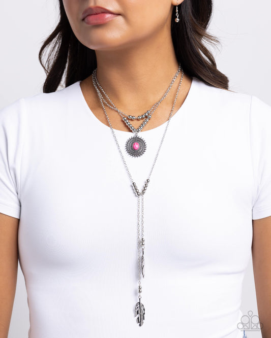 Paparazzi Accessories - Free Spirited Freestyle - Pink Necklace