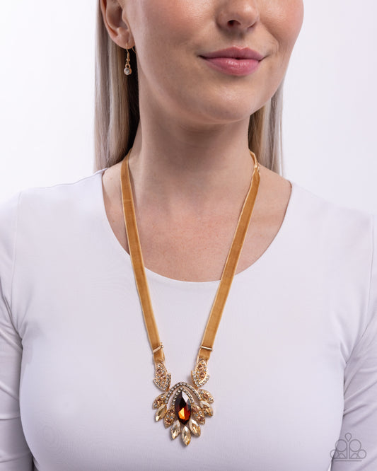 Paparazzi Accessories - Ravishing Ribbon - Brown Necklace