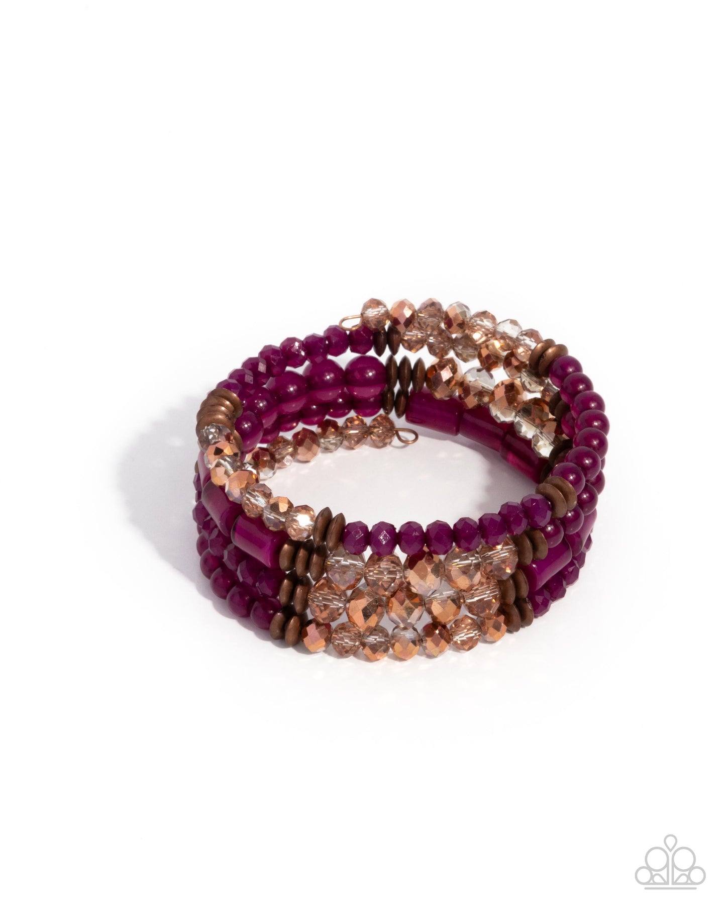 Paparazzi Accessories - Defaced Dance - Purple Bracelet