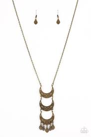 Paparazzi Accessories - Half-Moon Child - Brass Necklace