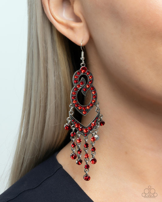 Paparazzi Accessories - Pristine Precipitation - Red Earrings