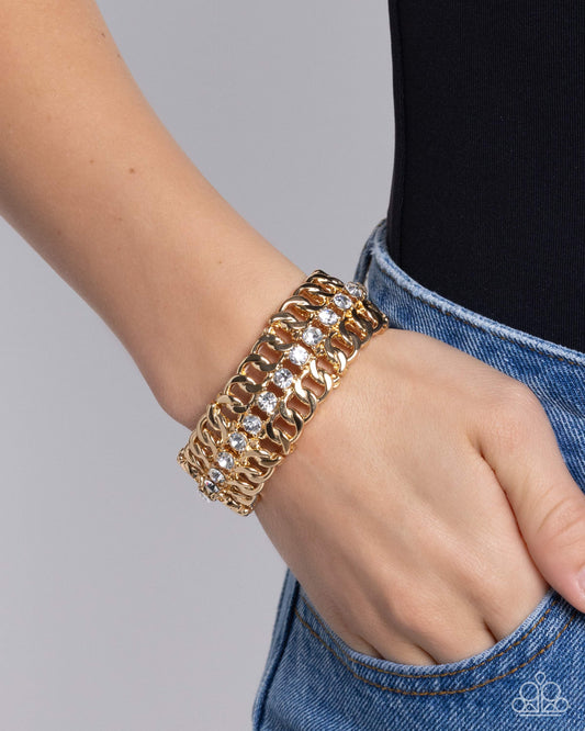 Paparazzi Accessories - Secure Shimmer - Gold Bracelet