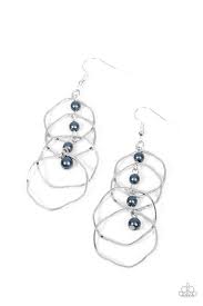 Paparazzi  Accessories - Pearl Palooza - Blue Earrings