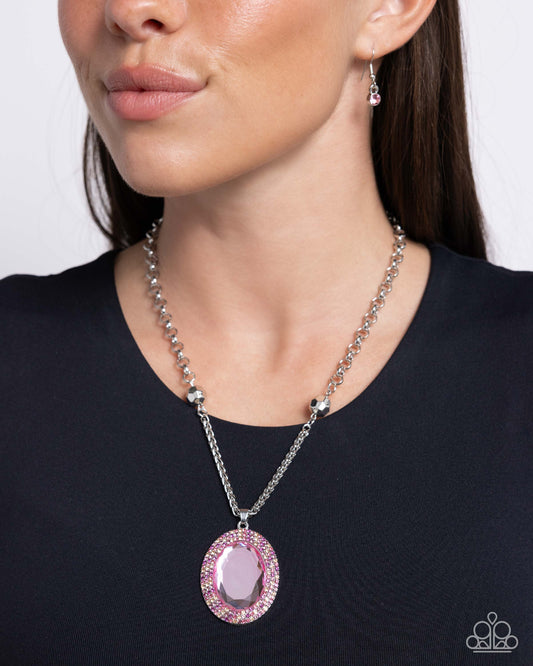 Paparazzi Accessories - Manufactured Majesty - Pink Necklace