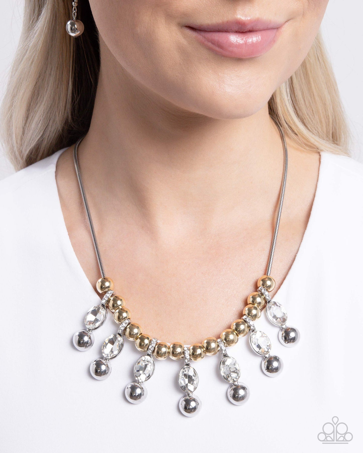 Paparazzi Accessories - Just A Habit - White Necklace