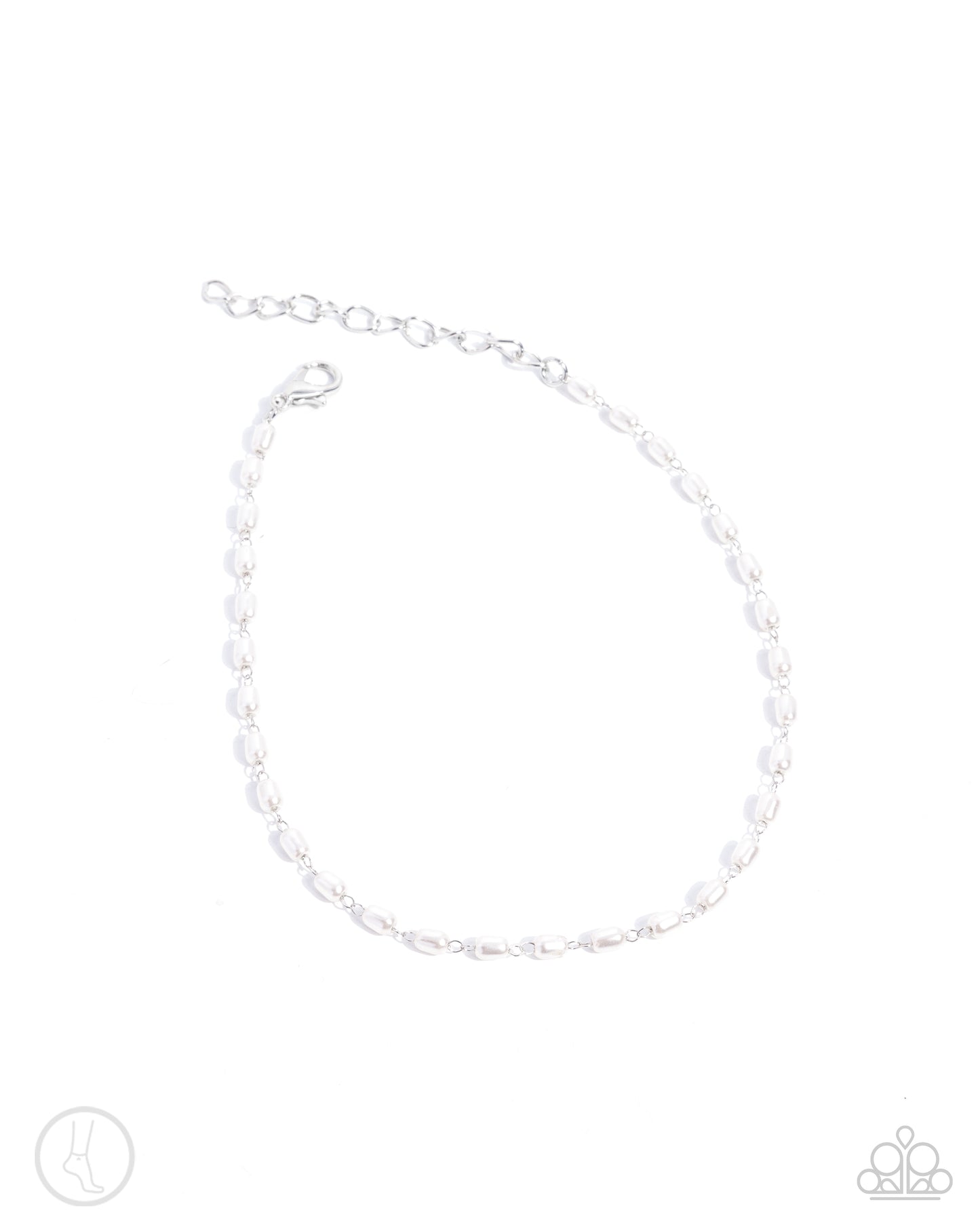 Paparazzi Accessories - Pearl Purpose - White Anklet