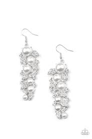 Paparazzi  Accessories - The Party Has Arrived - White Earrings