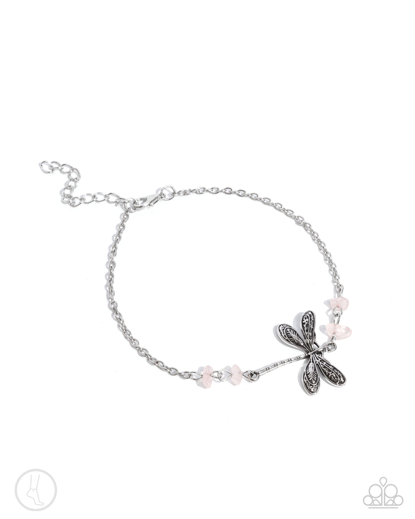 Paparazzi Accessories - Dragonfly Dawn - Pink Anklet