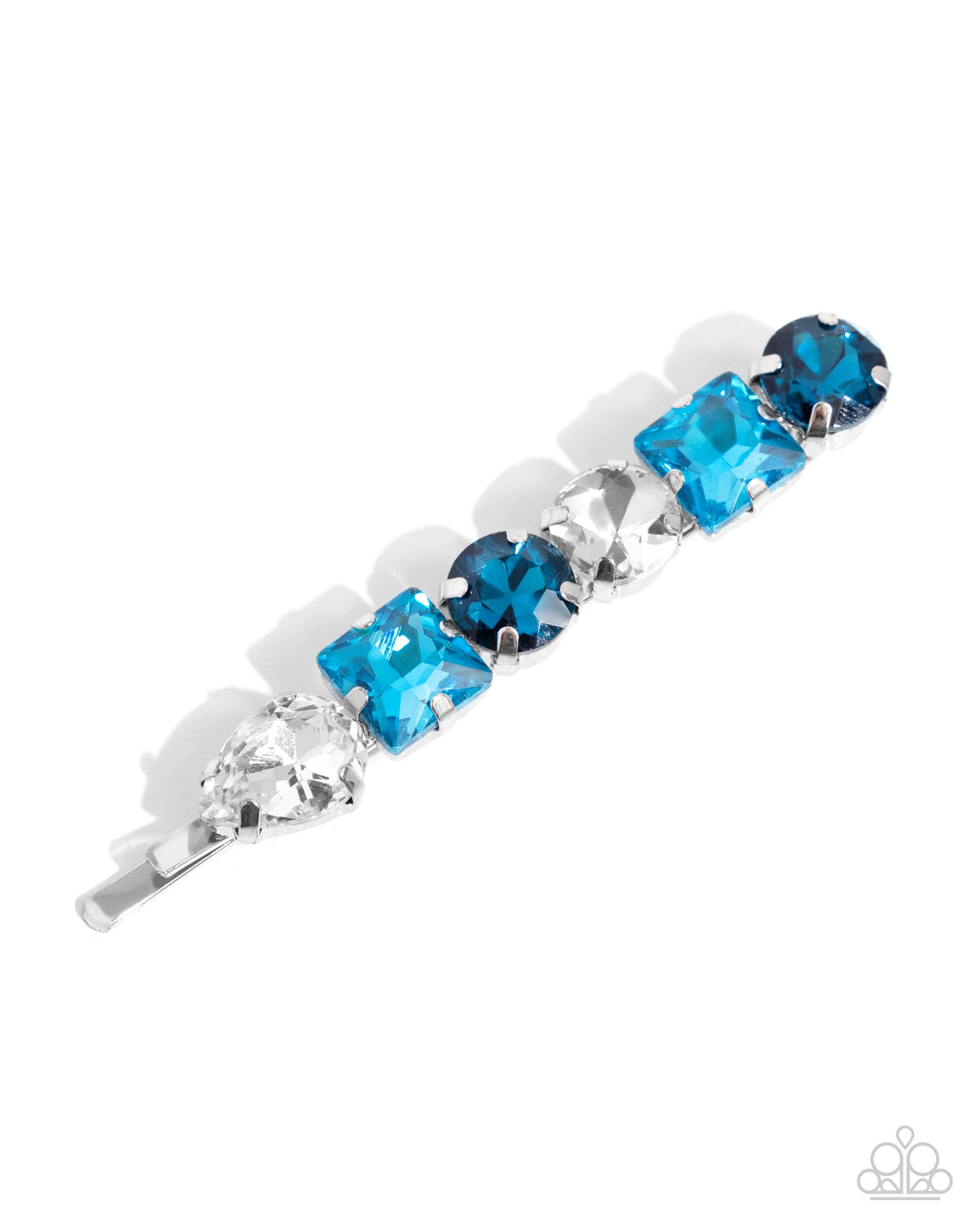 Paparazzi Accessories - Emblazoned Elegance - Blue Hair-Clip