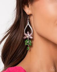 Paparazzi Accessories - Floral Fuss - Pink Earring