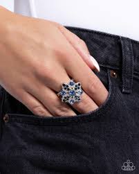 Paparazzi Accessories - Floral Forte - Blue Ring