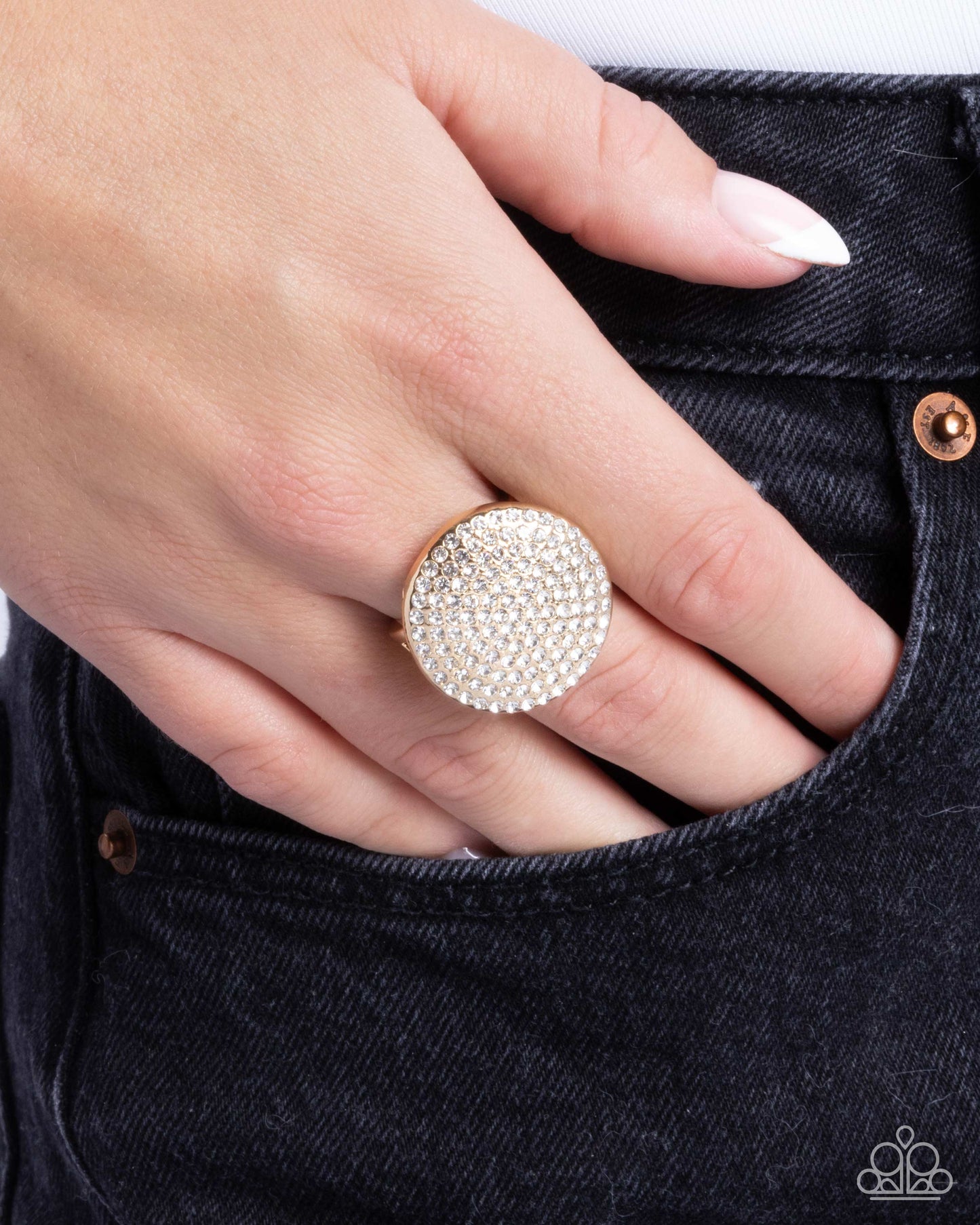 Paparazzi Accessories - Studded Scout - Gold Ring