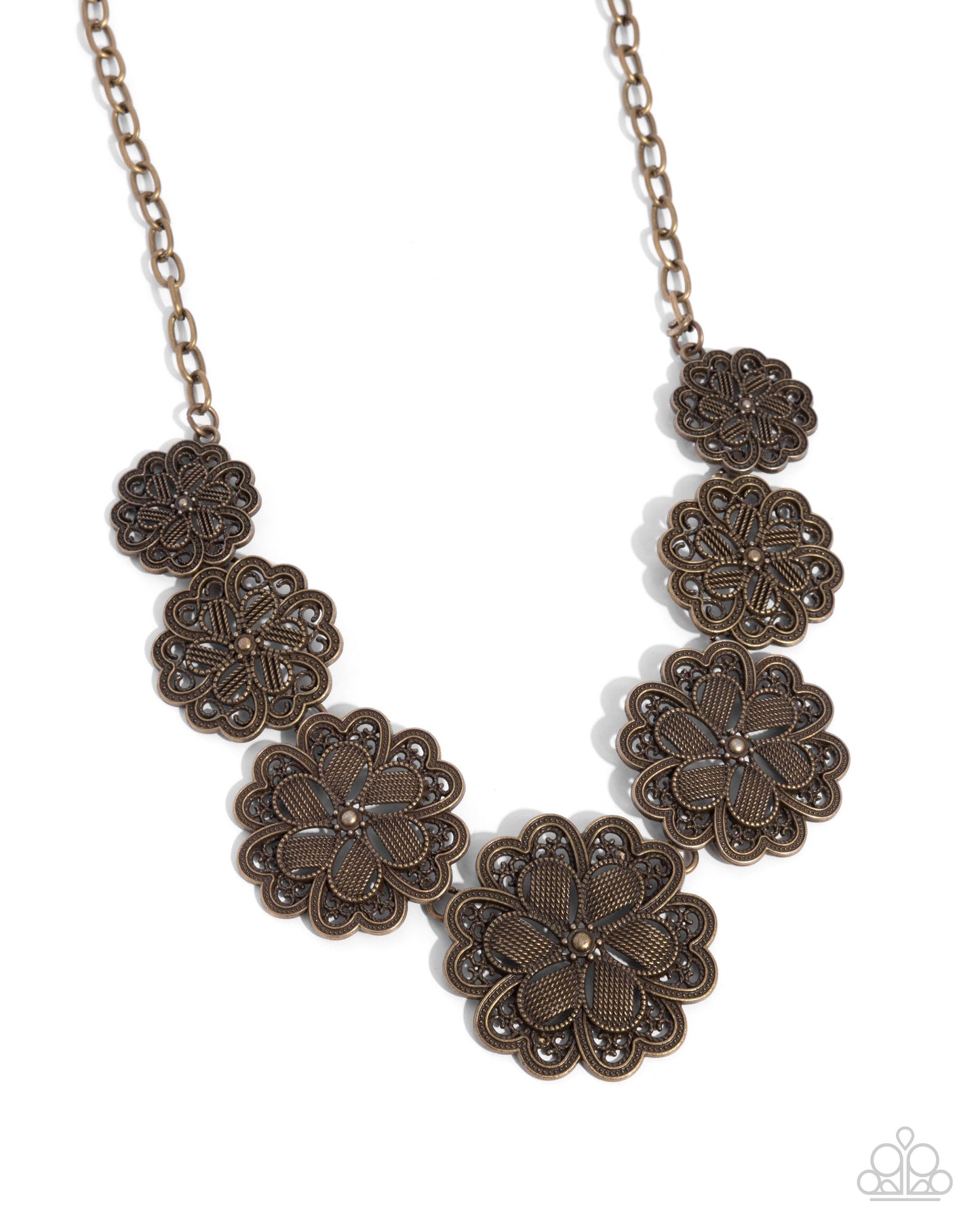 Paparazzi Accessories - Basketful of Blossoms - Brass Necklace