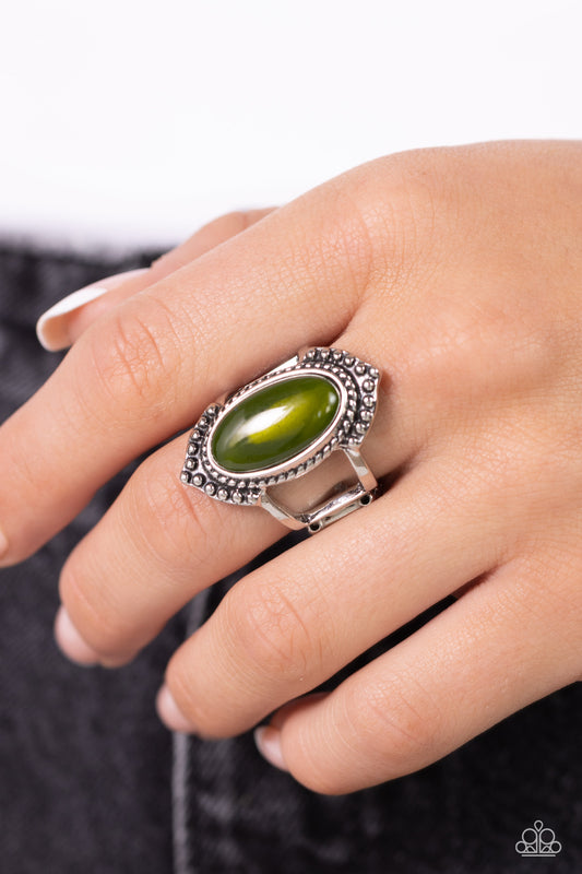 Paparazzi Accessories - Coquettishly Casablanca - Green Ring