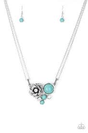 Paparazzi Accessories - Desert Harvest - Blue Necklace