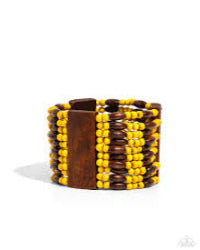 Paparazzi Accessories - Tropical Take Over - Yellow Bracelet