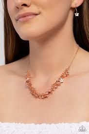 Paparazzi Accessories - Fearlessly Floral - Copper Necklace