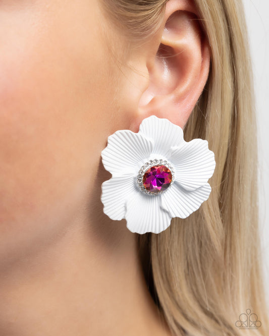 Paparazzi Accessories - Organic Growth - White Earrings