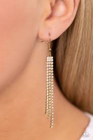 Paparazzi Accessories - Candescently Couture - Gold Earrings