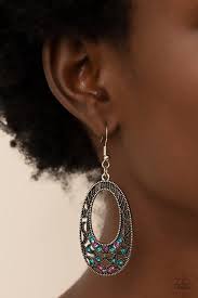 Paparazzi Accessories - Colorfully Moon Child - Multi Colored Earrings