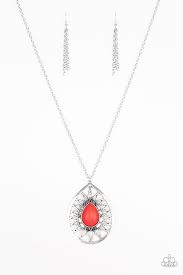 Paparazzi  Accessories - Summer Sunbeam - Red Necklace