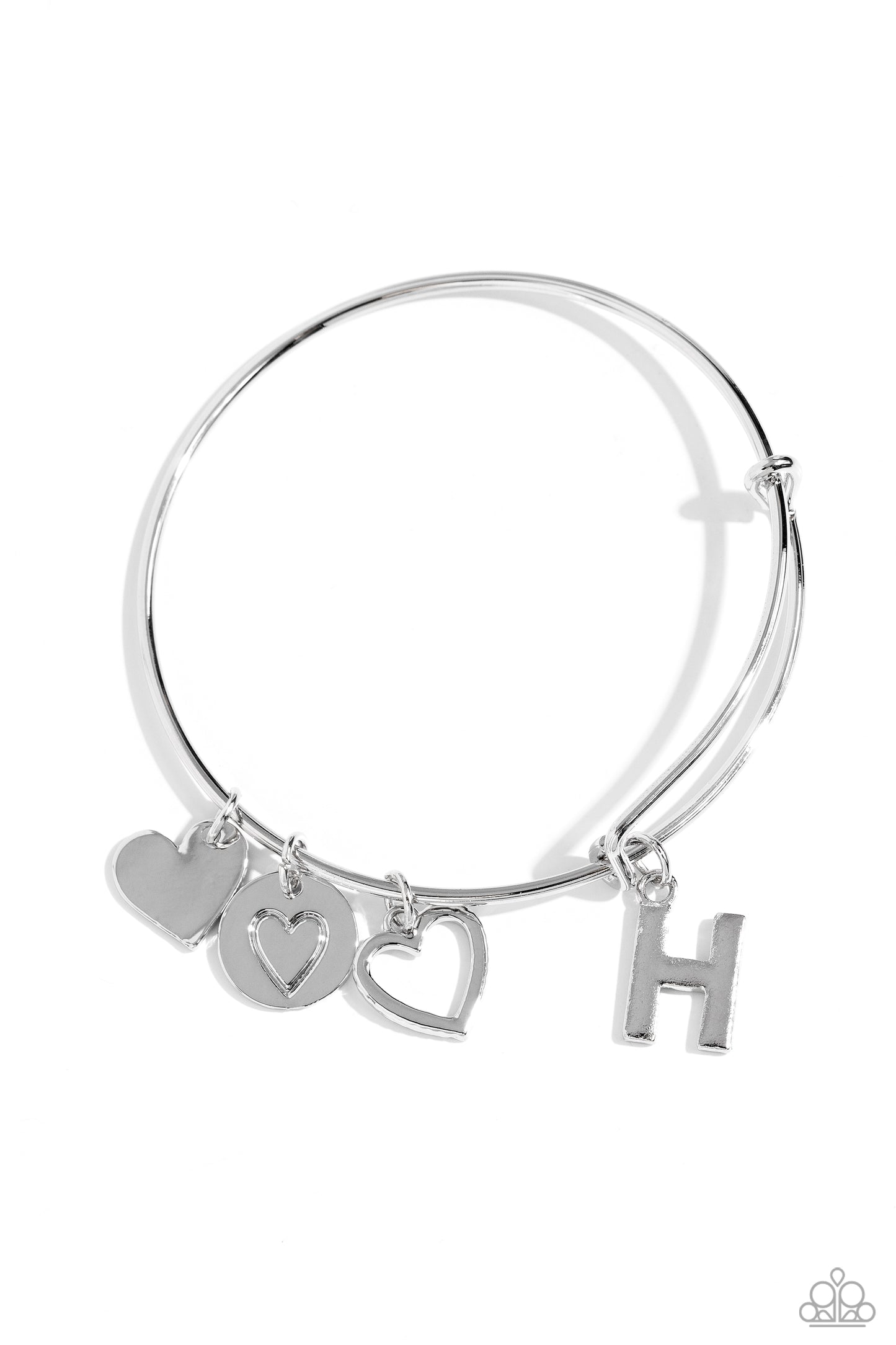 Paparazzi Accessories - Making It Initial - Silver Bracelet (H)