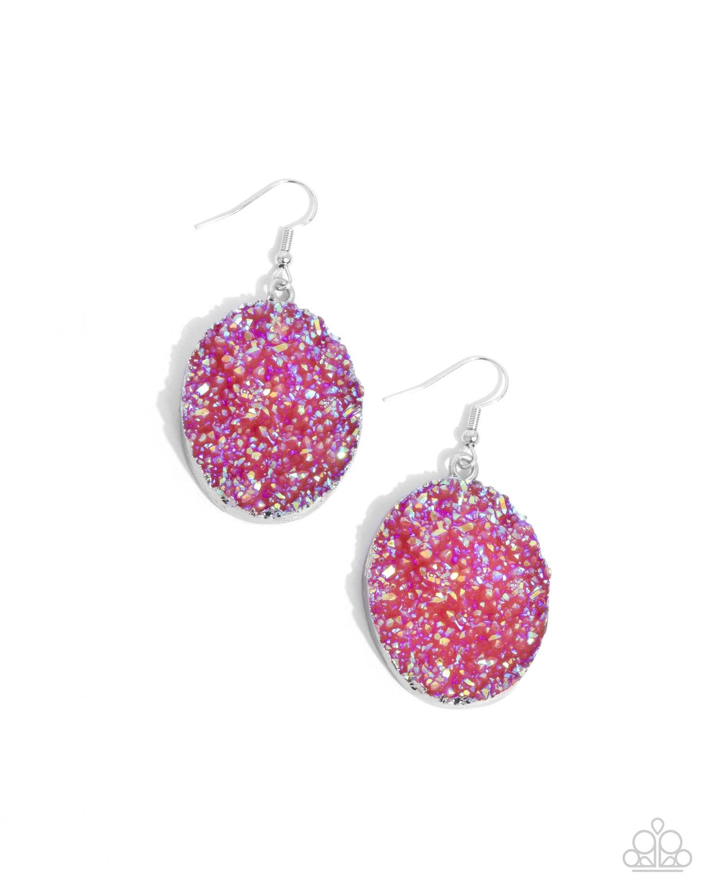 Paparazzi Accessories - Dynamic Druzies - Pink Earrings