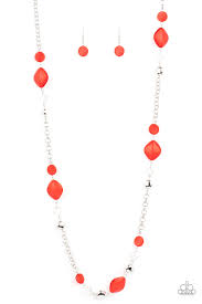 Paparazzi Accessories - Light Scattering Luminosity - Red Necklace