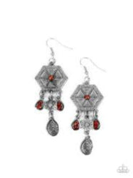 Paparazzi Accessories - Dreamcatcher Delight - Orange Earrings