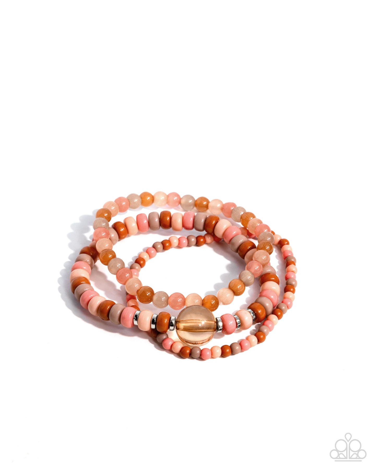 Paparazzi Accessories - Seed Bead Stack - Orange Bracelet