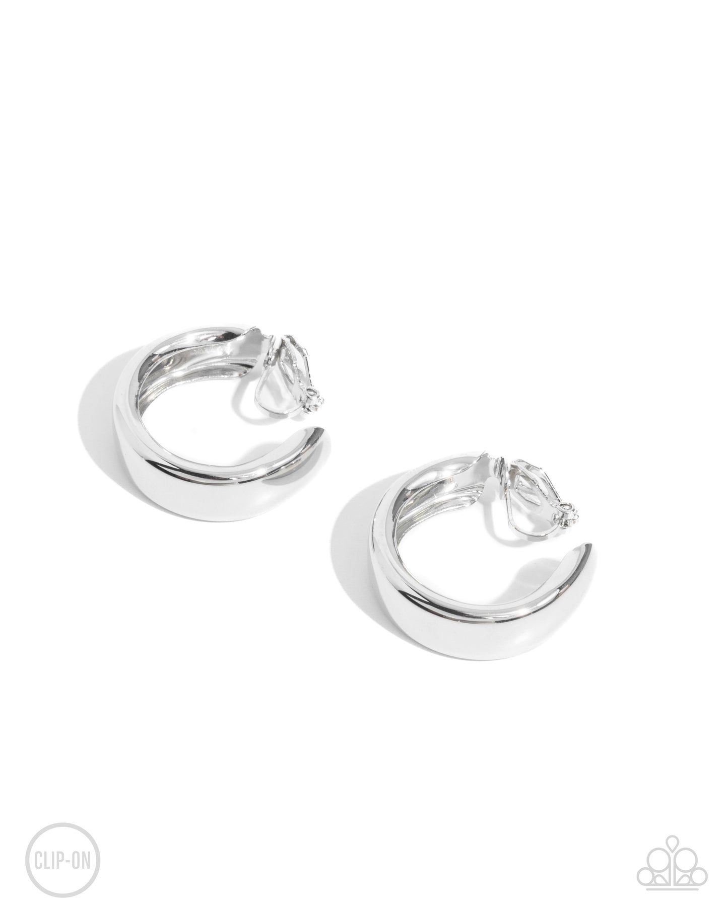 Paparazzi Accessories - Round Reputation - Silver Earrings