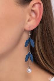 Paparazzi Accessories - Edwardian Era - Blue Earrings