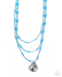 Paparazzi  Accessories - Spiral Safari - Blue Necklace