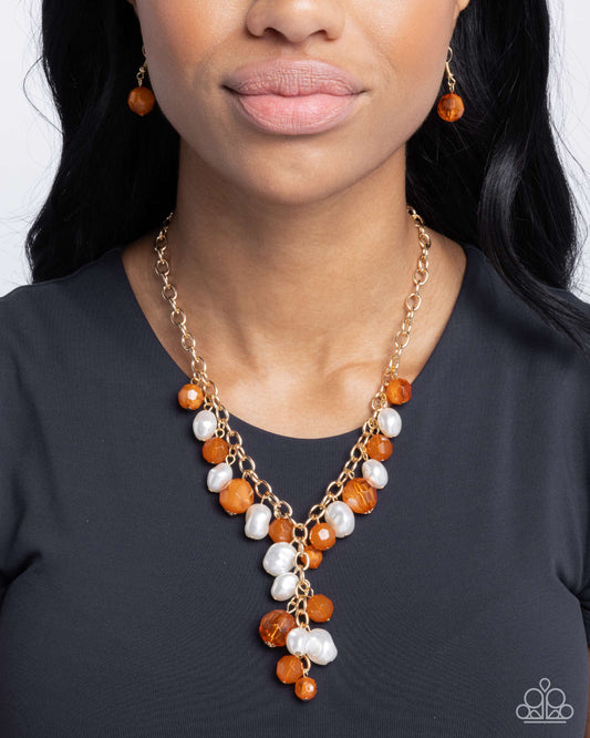 Paparazzi Accessories - Beehive Barrage - Orange Necklace