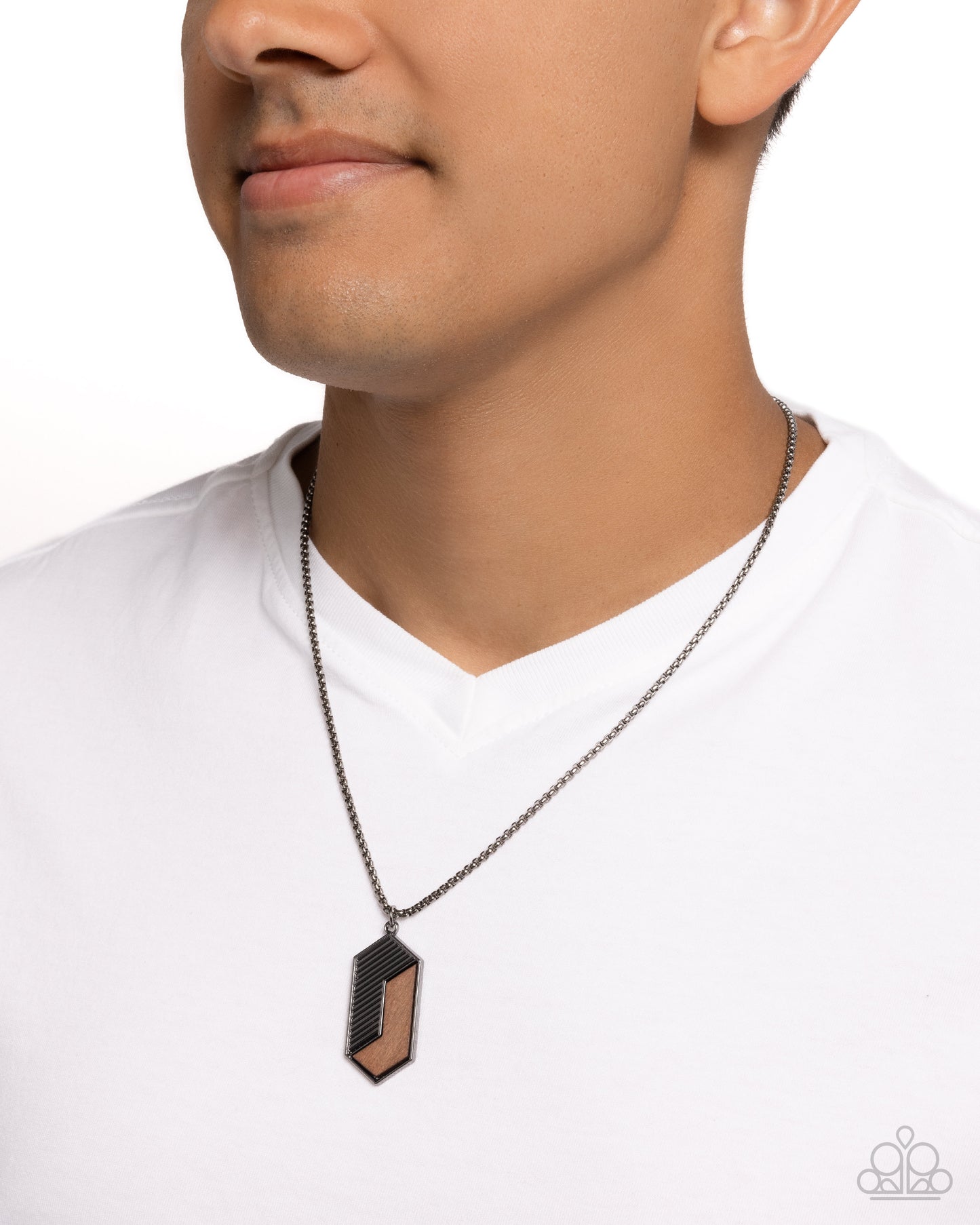 Paparazzi Accessories - Woodwork Study - Black Necklace