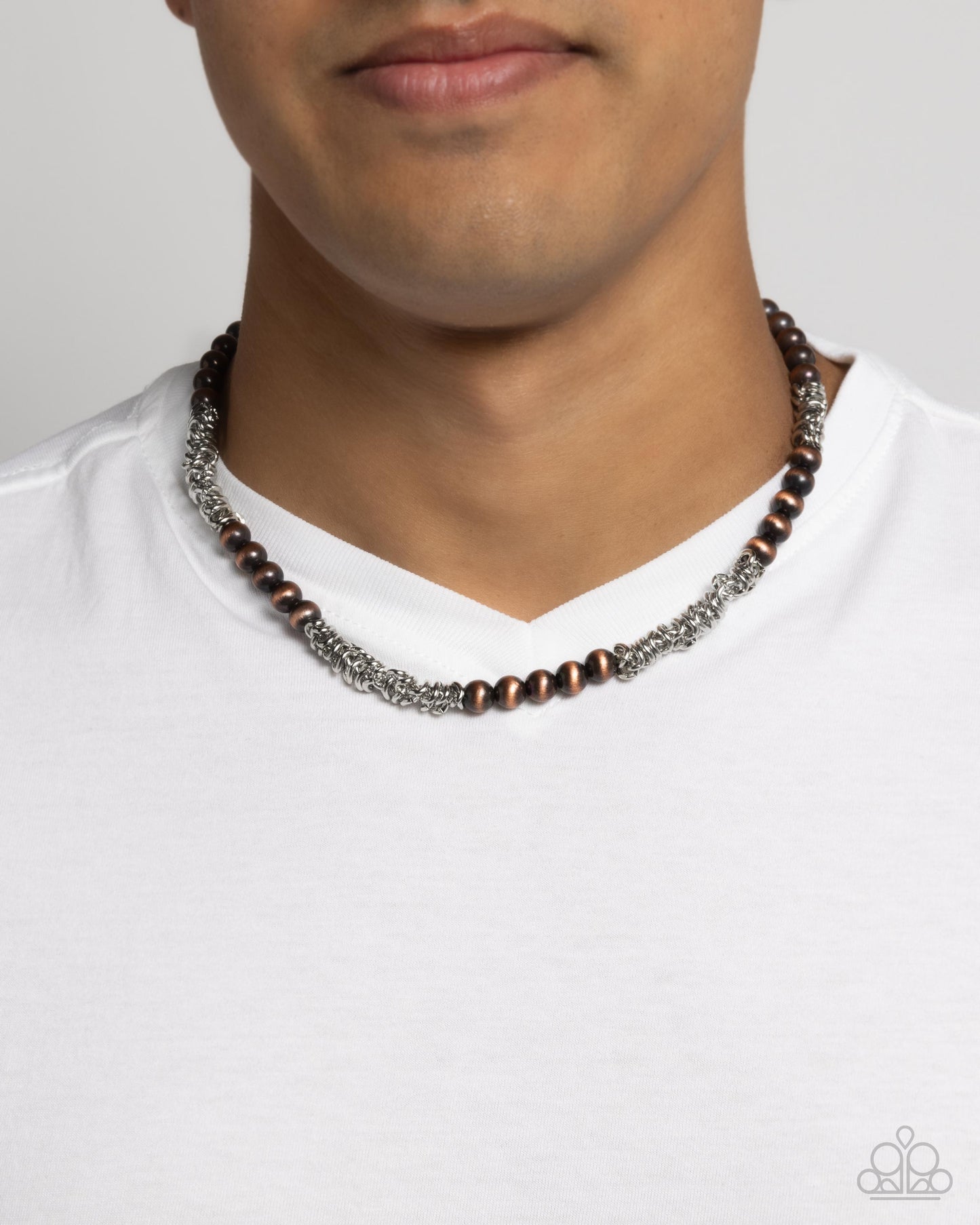 Paparazzi Accessories - Chained Consistency - Brown Necklace