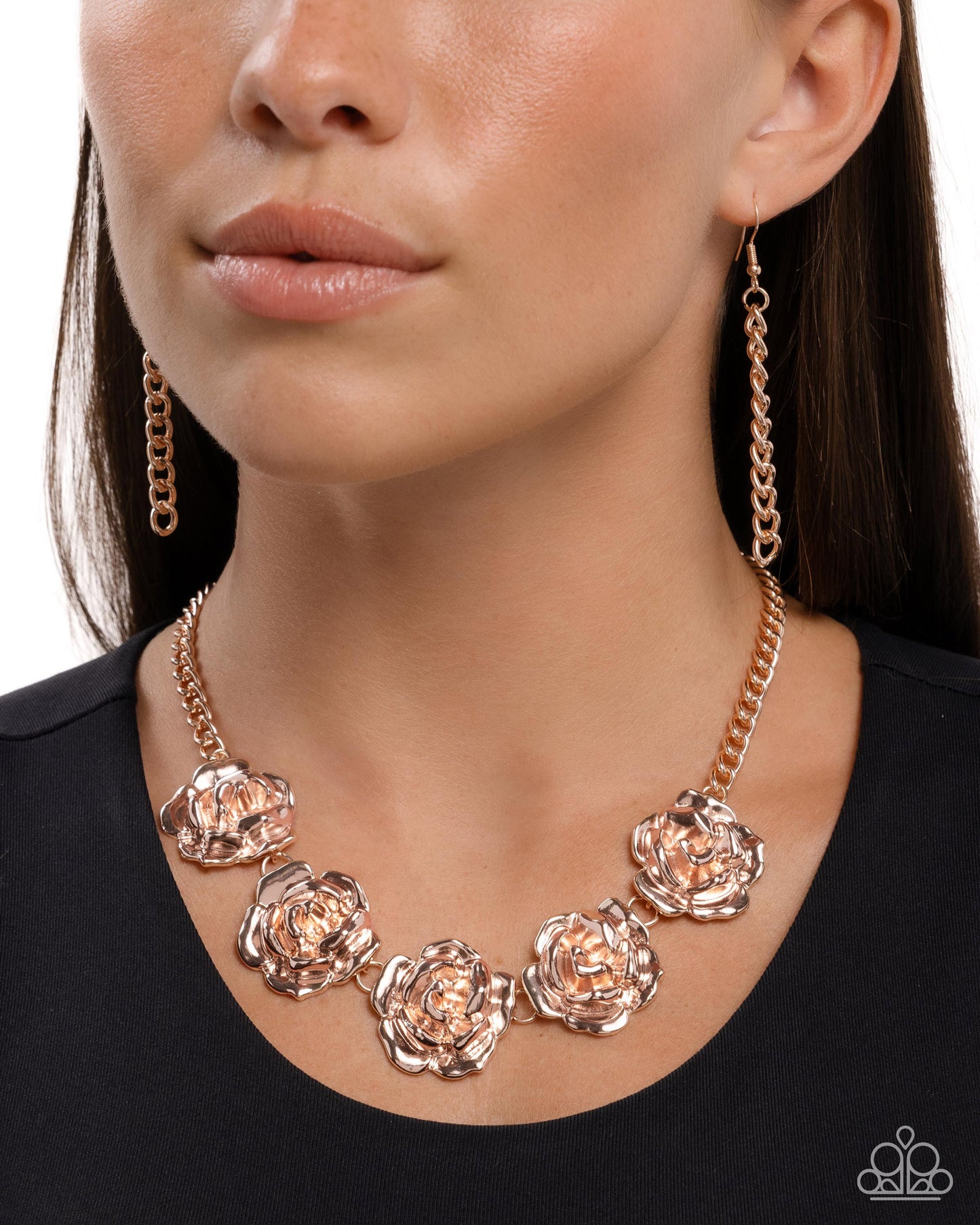 Paparazzi Accessories - Refreshing Roses - Rose Gold Necklace