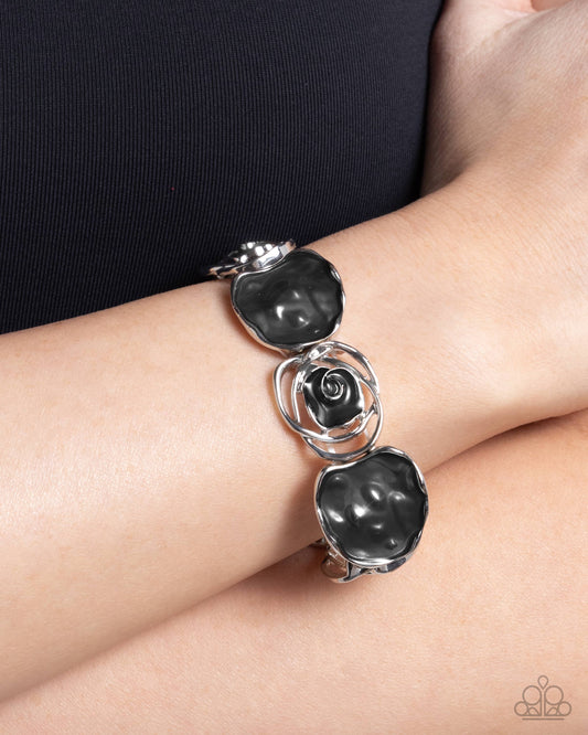 Paparazzi Accessories - Rosy Rubato - Black Bracelet