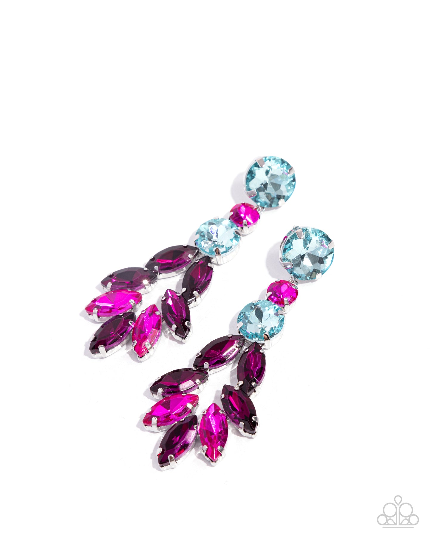 Paparazzi Accessories - Cascading Cache - Multi Colored Earrings